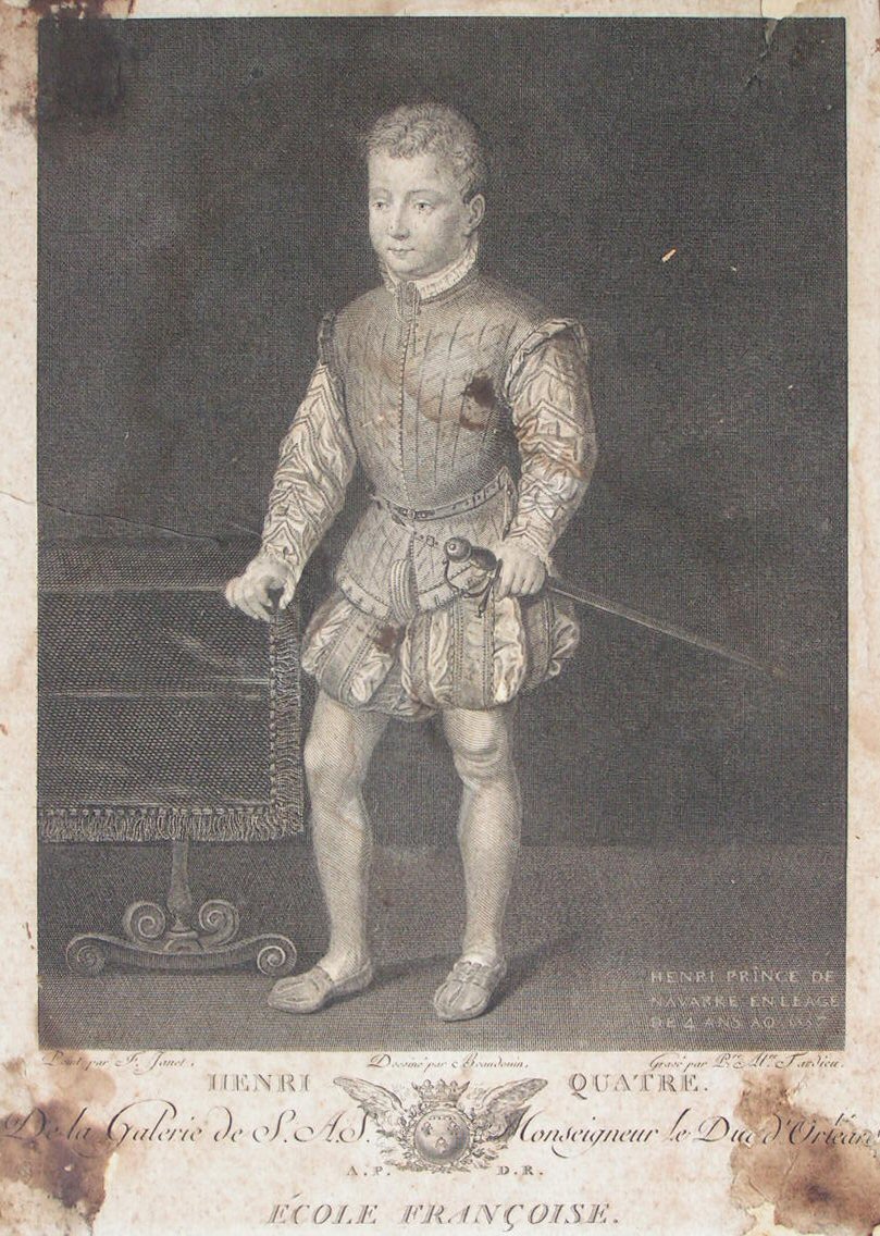 Print - Henri Quatre. De la Galerie de S.A.S. Monseigneur le Duc d'Orleans. - Tardieu